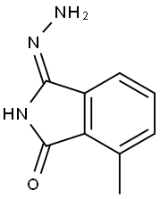 2,3-Dihydro-3-hydrazono-7-methyl-1H-isoindol-1-one Struktur