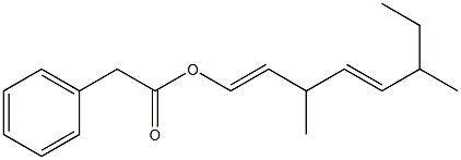 Phenylacetic acid 3,6-dimethyl-1,4-octadienyl ester Struktur