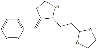 2-[2-(1,3-Dioxolan-2-yl)ethyl]-3-benzylidenepyrrolidine Struktur