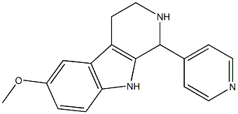 1,2,3,4-Tetrahydro-6-methoxy-1-(4-pyridyl)-9H-pyrido[3,4-b]indole Struktur