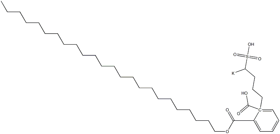 Phthalic acid 1-tetracosyl 2-(4-potassiosulfobutyl) ester Struktur