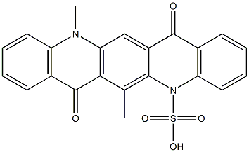 5,7,12,14-Tetrahydro-6,12-dimethyl-7,14-dioxoquino[2,3-b]acridine-5-sulfonic acid Struktur