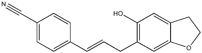 4-[3-[(2,3-Dihydro-5-hydroxybenzofuran)-6-yl]-1-propenyl]benzonitrile Struktur