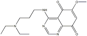 4-(3-Diethylaminopropylamino)-6-methoxyquinazoline-5,8-dione Struktur