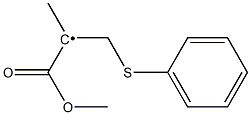 2-[(Phenyl)thio]-1-methyl-1-(methoxycarbonyl)ethyl radical Struktur