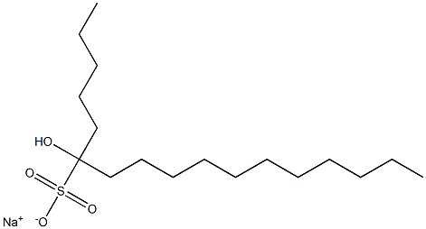 6-Hydroxyheptadecane-6-sulfonic acid sodium salt Struktur