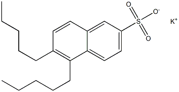 5,6-Dipentyl-2-naphthalenesulfonic acid potassium salt Struktur