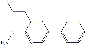 3-Propyl-5-phenyl-2-hydrazinopyrazine Struktur