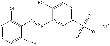 2,2',6'-Trihydroxyazobenzene-5-sulfonic acid sodium salt Struktur