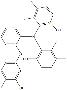 N,N-Bis(6-hydroxy-2,3-dimethylphenyl)-2-(3-hydroxy-4-methylphenoxy)benzenamine Struktur