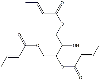 1,2,3,4-Butanetetrol 1,2,4-triscrotonate Struktur