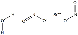 Strontium nitrite monohydrate Struktur