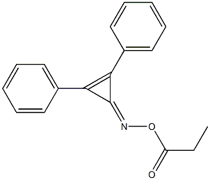 Propionic acid [(1,2-diphenyl-1-cyclopropen-3-ylidene)amino] ester Struktur