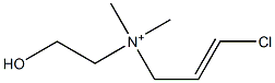 3-Chloro-N-(2-hydroxyethyl)-N,N-dimethyl-2-propen-1-aminium Struktur