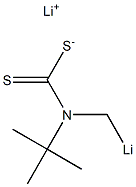 N-tert-Butyl-N-(lithiomethyl)dithiocarbamic acid lithium salt Struktur