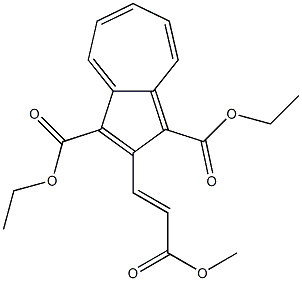 2-[2-(Methoxycarbonyl)ethenyl]azulene-1,3-dicarboxylic acid diethyl ester Struktur