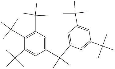 2-(3,4,5-Tri-tert-butylphenyl)-2-(3,5-di-tert-butylphenyl)propane Struktur