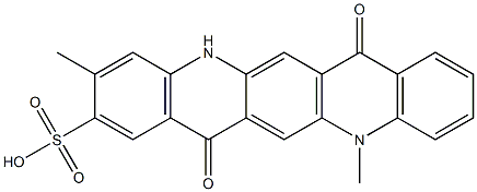 5,7,12,14-Tetrahydro-3,12-dimethyl-7,14-dioxoquino[2,3-b]acridine-2-sulfonic acid Struktur