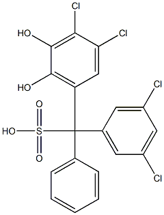 (3,5-Dichlorophenyl)(3,4-dichloro-5,6-dihydroxyphenyl)phenylmethanesulfonic acid Struktur