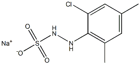 2-(2-Chloro-4,6-dimethylphenyl)hydrazinesulfonic acid sodium salt Struktur