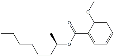 (-)-2-Methoxybenzoic acid (R)-1-methylheptyl ester Struktur