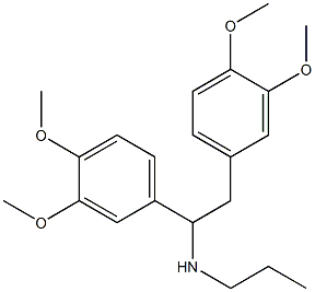 N-[1,2-Bis(3,4-dimethoxyphenyl)ethyl]propan-1-amine Struktur