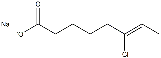 6-Chloro-6-octenoic acid sodium salt Struktur