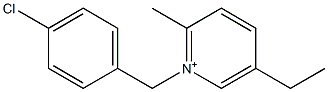 1-[(4-Chlorophenyl)methyl]-5-ethyl-2-methylpyridinium Struktur