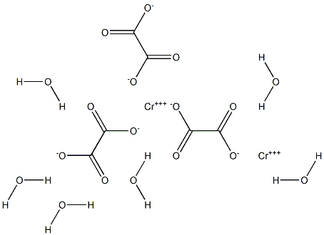 Chromium(III) oxalate hexahydrate Struktur