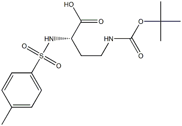 [S,(-)]-4-(tert-Butyloxycarbonylamino)-2-(p-tolylsulfonylamino)butyric acid Struktur