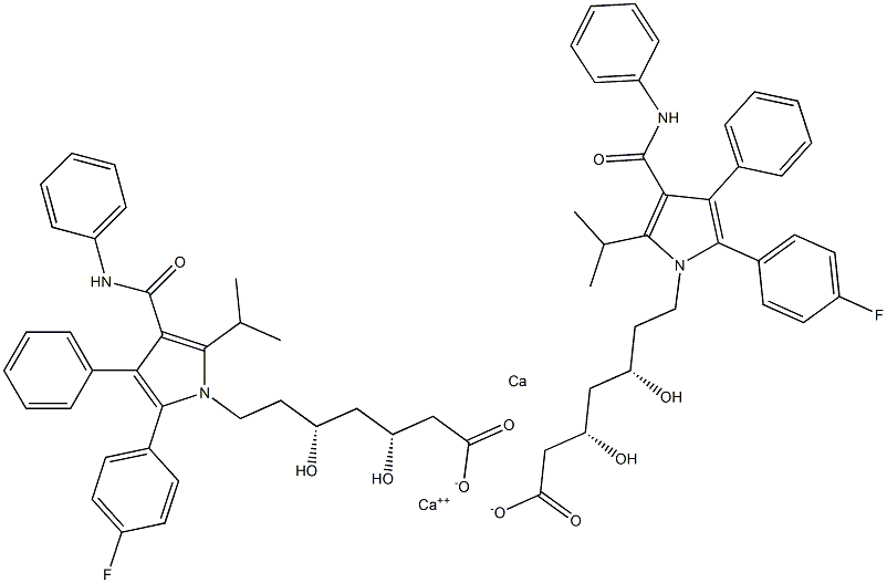 Atorvastatin calcium amorphous Struktur