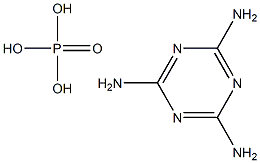 1,3,5-triazine-2,4,6-triamine phosphate Struktur