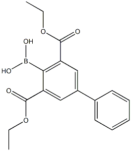 3,5-diethoxycarbonyl-4-biphenylboronic acid Struktur