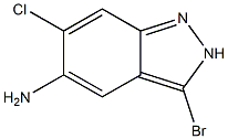 3-Bromo-6-chloro-2H-indazol-5-ylamine Struktur