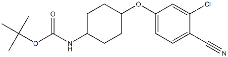 tert-butyl ((1r,4r)-4-(3-chloro-4-cyanophenoxy)cyclohexyl)carbamate Struktur