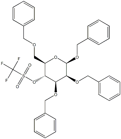 1,2,3,6-Tetra-O-benzyl-4-O-trifluoromethanesulfonyl-b-D-mannopyranose Struktur