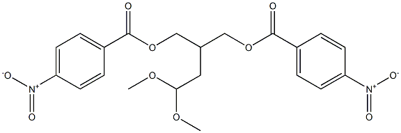 1,3-Propanediol, 2-(2,2-dimethoxyethyl)-, bis(4-nitrobenzoate) Struktur