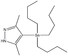 3,5-Dimethyl-4-(tributylstannyl)-1H-pyrazole Struktur