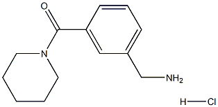 1-[3-(piperidin-1-ylcarbonyl)phenyl]methanamine hydrochloride Struktur