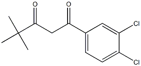 1-(3,4-dichlorophenyl)-4,4-dimethylpentane-1,3-dione Struktur