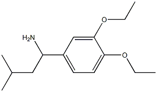 1-(3,4-diethoxyphenyl)-3-methylbutan-1-amine Struktur