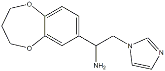 1-(3,4-dihydro-2H-1,5-benzodioxepin-7-yl)-2-(1H-imidazol-1-yl)ethanamine Struktur