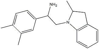 1-(3,4-dimethylphenyl)-2-(2-methyl-2,3-dihydro-1H-indol-1-yl)ethan-1-amine Struktur