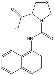 3-(naphthalen-1-ylcarbamoyl)-1,3-thiazolidine-4-carboxylic acid Struktur