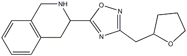 3-(oxolan-2-ylmethyl)-5-(1,2,3,4-tetrahydroisoquinolin-3-yl)-1,2,4-oxadiazole Struktur