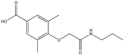 3,5-dimethyl-4-[(propylcarbamoyl)methoxy]benzoic acid Struktur