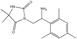 3-[2-amino-2-(2,4,6-trimethylphenyl)ethyl]-5,5-dimethylimidazolidine-2,4-dione Struktur