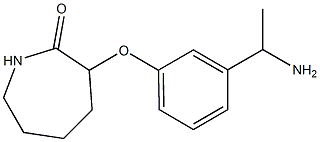 3-[3-(1-aminoethyl)phenoxy]azepan-2-one Struktur