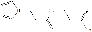 3-[3-(1H-pyrazol-1-yl)propanamido]propanoic acid Struktur