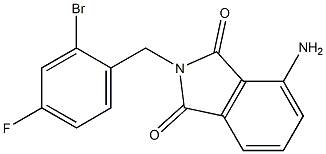 4-amino-2-[(2-bromo-4-fluorophenyl)methyl]-2,3-dihydro-1H-isoindole-1,3-dione Struktur